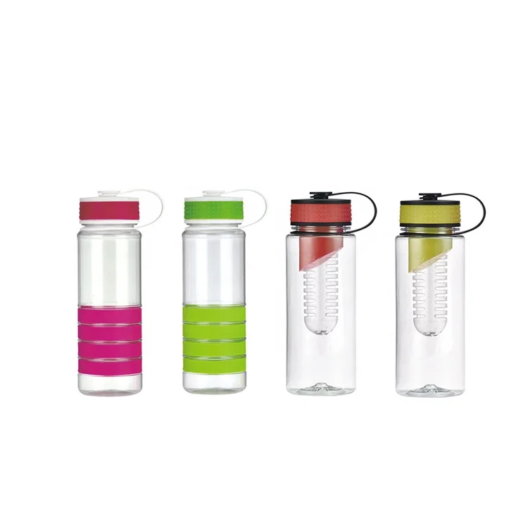 
Portable 750ml BPA Free plastic fresh fruit tea infused water bottle with infuser 