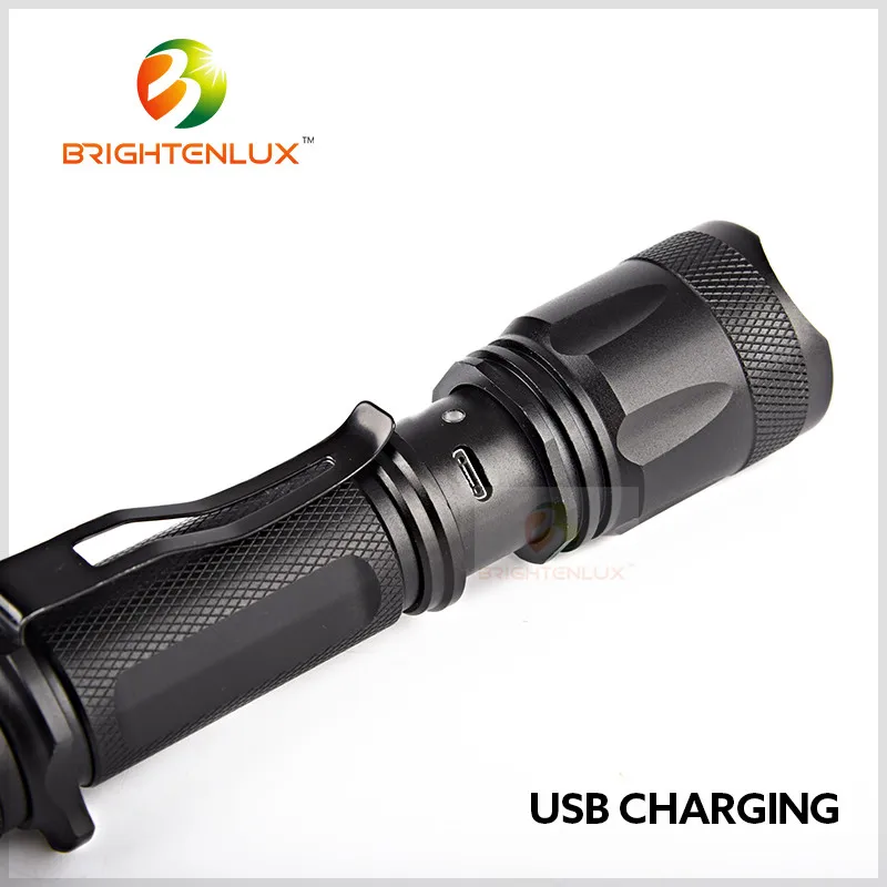 2017 высокомощный яркий Перезаряжаемый электрический фонарик с зарядкой от usb, светодиодный тактический фонарик