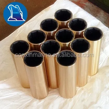 High quality marine water lubricated rubber shaft sleeve type brass bearing