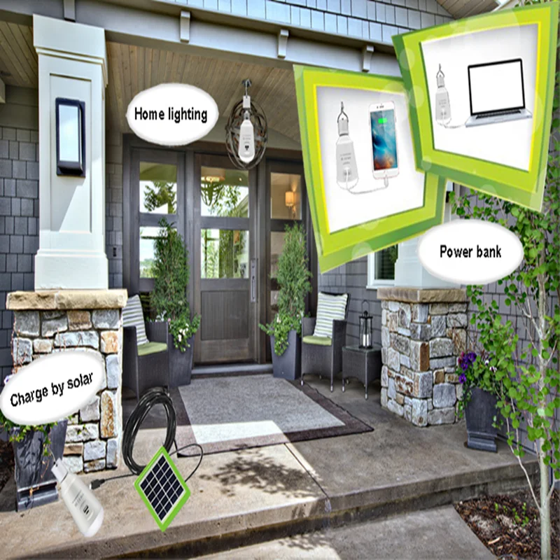 7W E27 E26 Cheapest Wireless Led Lamp Camera 360 Degree Rechargeable Bulb Smart Power Bank Security Solar Emergency Light Bulb