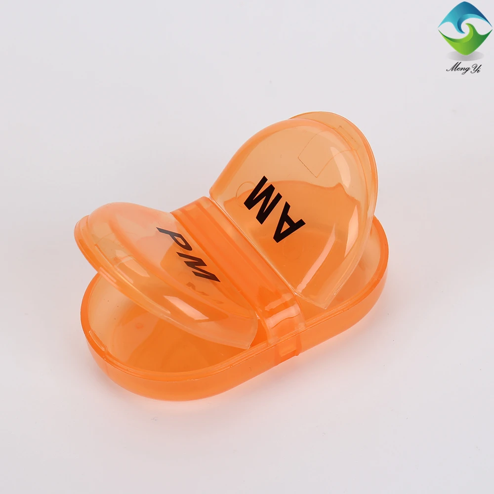 Wholesale Portable Mini Plastic AM PM Pill Box Storage Container for Travel PP Pill Organizer