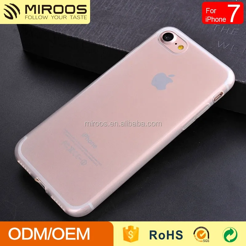 2017 New Best Selling Matte Inner Clear Soft TPU Phone Case for iPhone 7