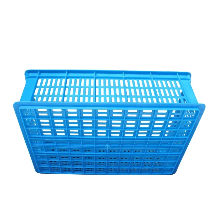QS Supermarket Plastic Mesh Basket Vented Storage Basket Light Plastic Crates For Fruit and Vegetables