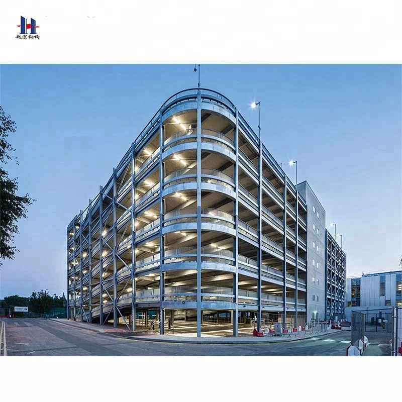 low cost fast install light steel structure prefab car parking shed