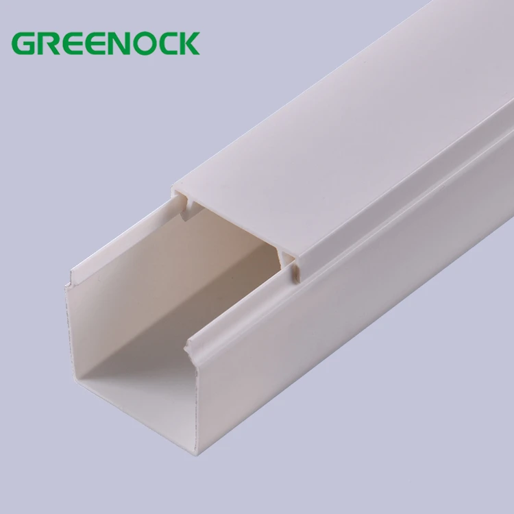 China supplier manufacture customized electrical industrial plastic white pvc square gutter 12x8