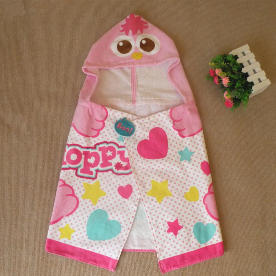 
Cotton baby terry bathrobe fashion comfortable cute baby robe hooded towel 
