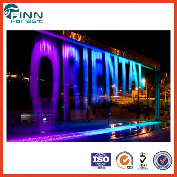 Digital graphical decorate water curtain fountain