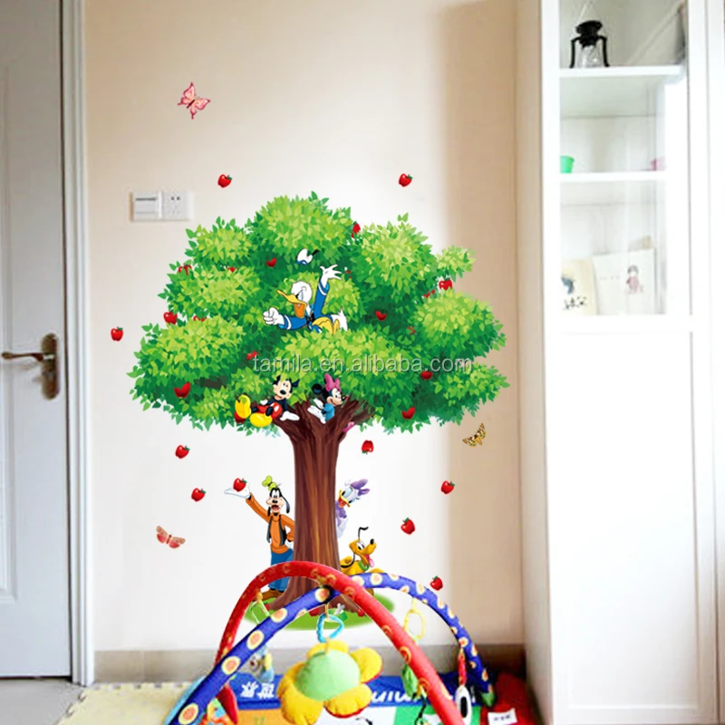 New Fashion Kids Room Mickey Mouse Donald Duck Wall Vinly Decal Decor Sticker Removable Super for Nursery