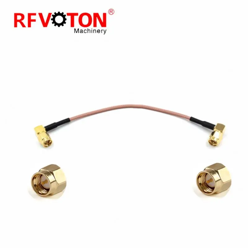 Sma Мужской прямым углом к sma мужчины прямым углом для rg316 РФ Пигтейл антенны расширением кабельные сборки