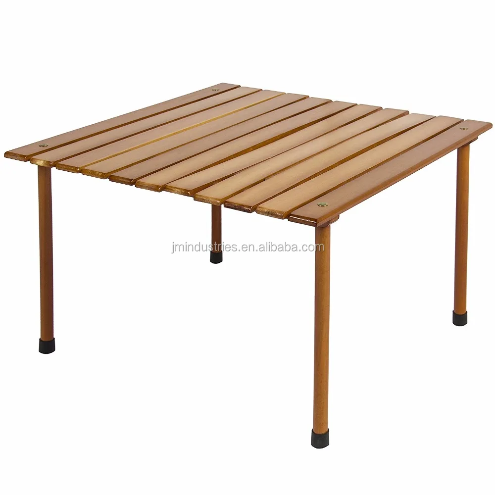 Wholesale Wooden Portable Roll  Picnic Egg Table