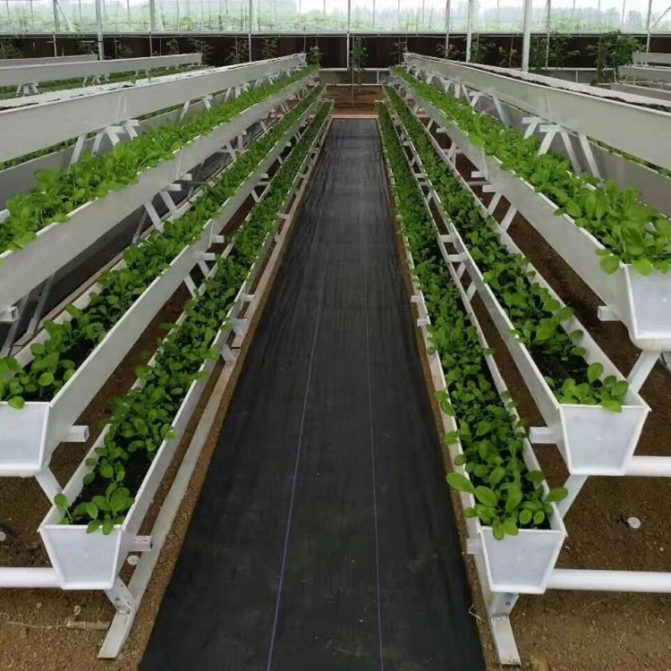 PVC Hydroponic plant gutter for strawberry growing