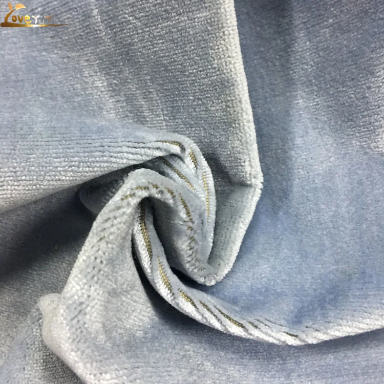 Wholesale 100% Polyester Dubai Fabric Shiny European Style Cut Velvet Upholstery Fabric