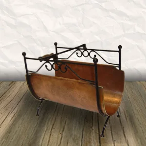 
Copper Wrought Iron Newspaper Holder 