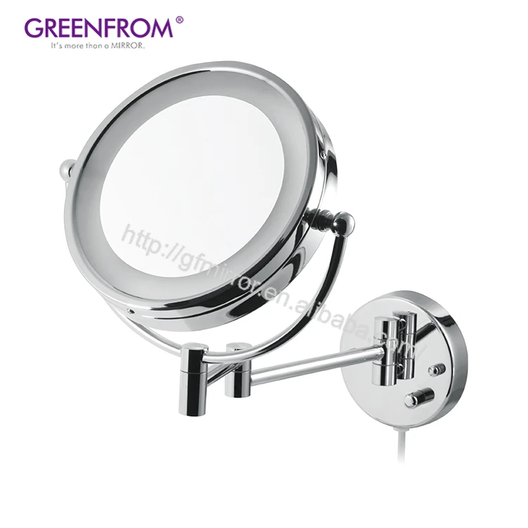 
 Оптовая продажа двойной боковой настенный перемещение Красоты Висит косметическое зеркало  