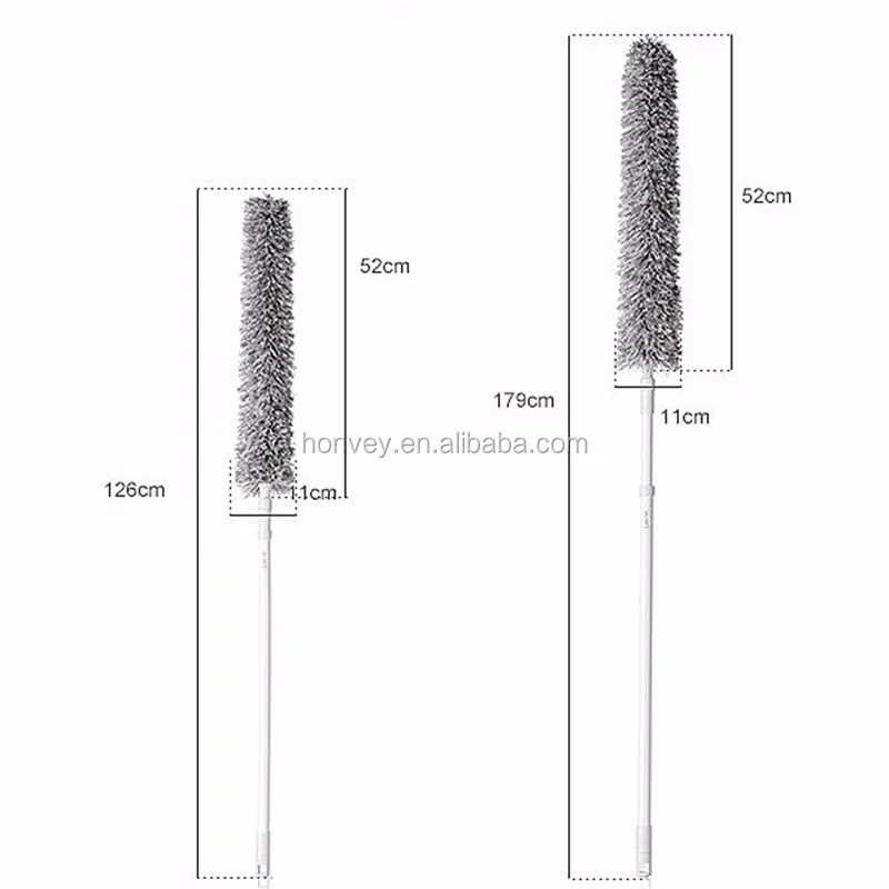
179CM Magic Telescopic Anti Static Soft Microfiber Cleaning Duster Brush Dust Cleaner Handle Natural Feather 