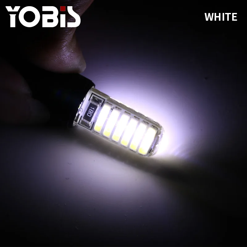 YOBIS hot Sale Car LED Bulb W5W T10 194 7020 12SMD Silicone Car LED T10 SMD Strobe light