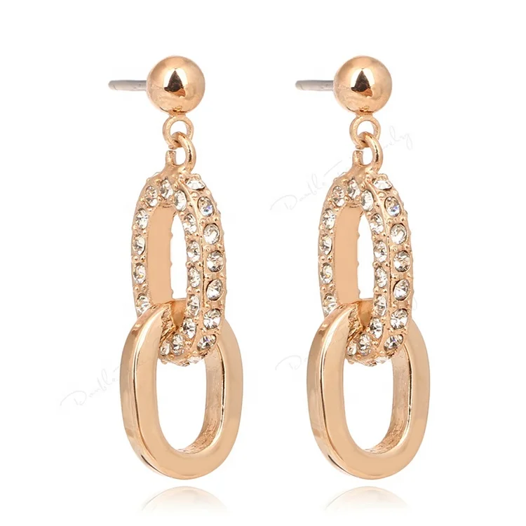 Серьги-гвоздики E129 E130 Классические трендовые ювелирные изделия с платиновым покрытием 18 К кубический цирконий