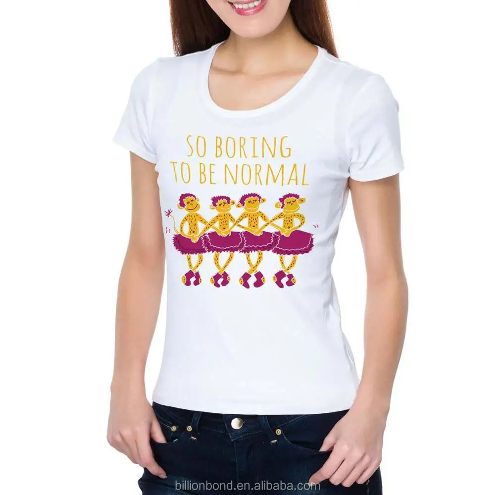 OEM 100% cotton Fabric Weight blank slim white women t shirts