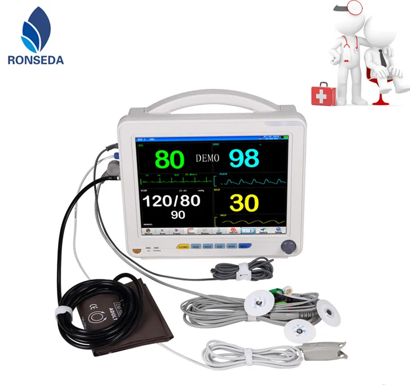 Bedside Patient Monitor 12.1 inch Ambulance Machine Hospital ICU CCU