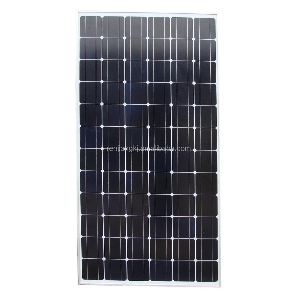 
RJ factory Mono silicon solar cells 36v 180W PV solar panel price india 