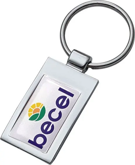 Hot Sale Custom Rectangle Metal Nickel Free Blank Photo Frame Keychain