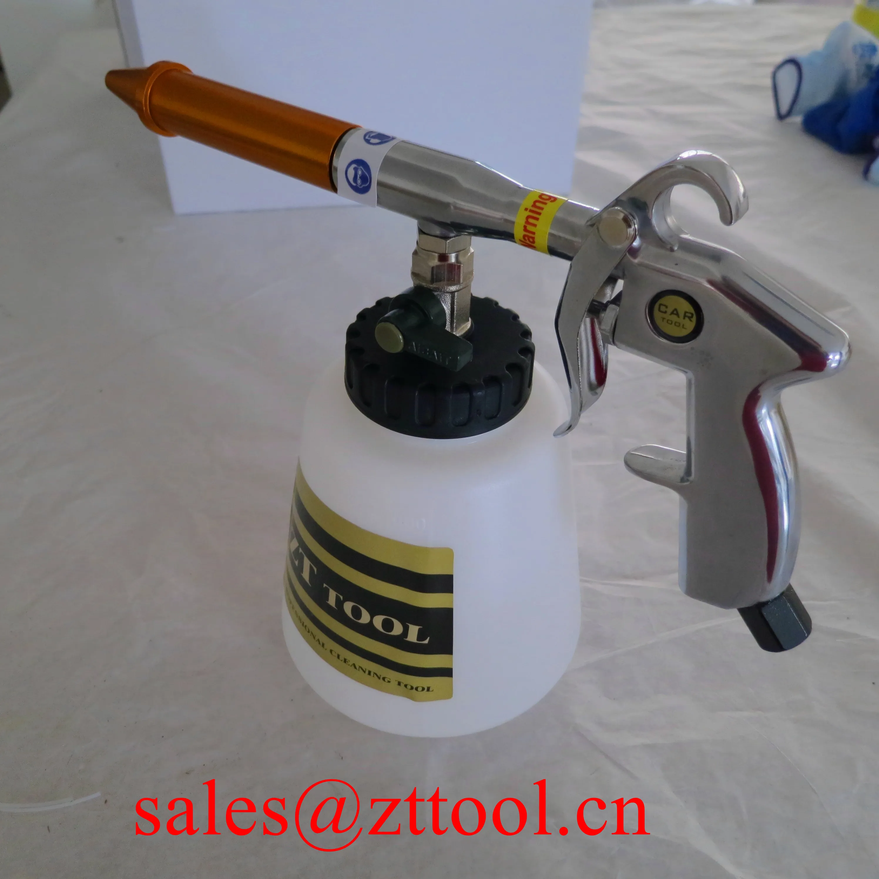 KANZO Tornado spray pneumatic cleaning gun in Stainless Steel Material and gold plating Product