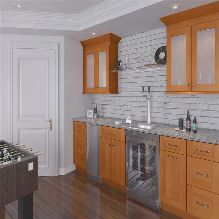 Cheap MDF fiber kitchen wall hanging cabinet and base cabinet