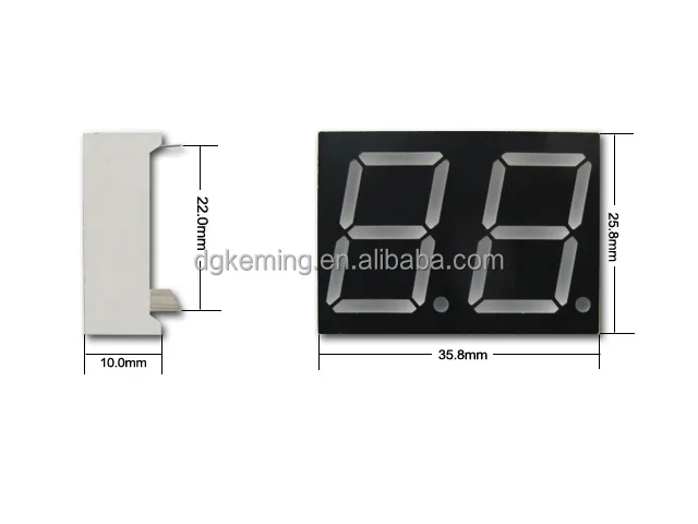 Common anode fyd-8021as-21 g 0.8 inch 7 segment led display 2 digit