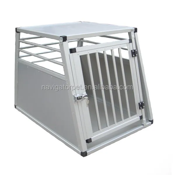 Safety Alu Pet Cage with round bars and double doors
