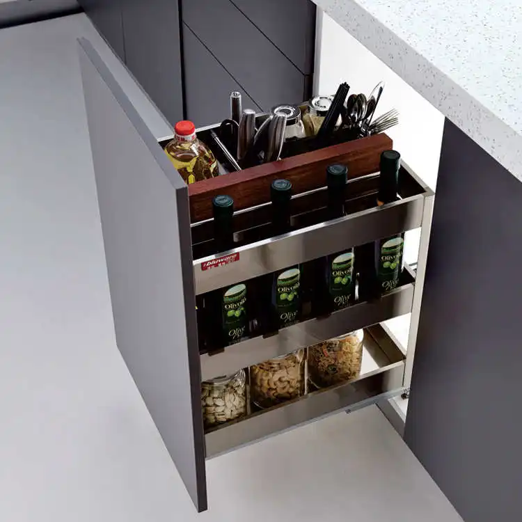 
three sided drawer basket, soft closing drawer basket , stainless steel drawer basket 