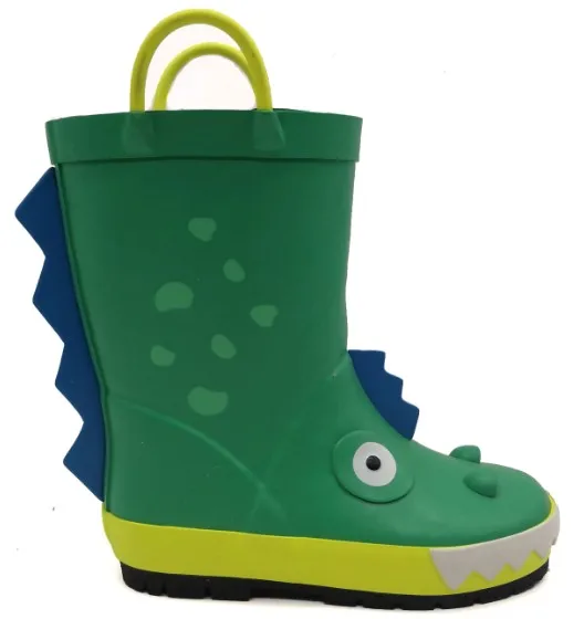 3D Dinosaur Rain Boots Cartoon Cute Non-Slip Rubber Children Wellies kindergarten water shoes