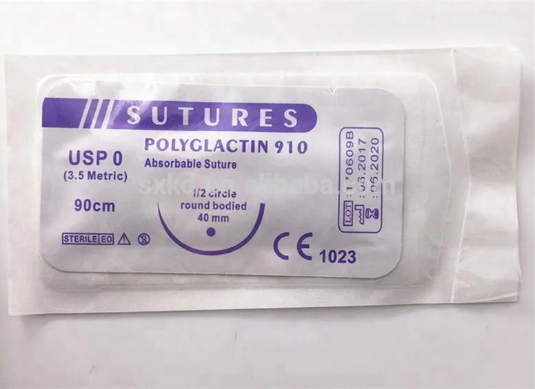 
ZJKR KD911 veterinary surgical suture thread with needle for animal 