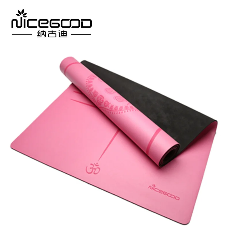 Резиновый коврик для йоги из ПУ экологически чистый полиуретановый нетоксичный черный Коврик для йоги из натуральной кожи