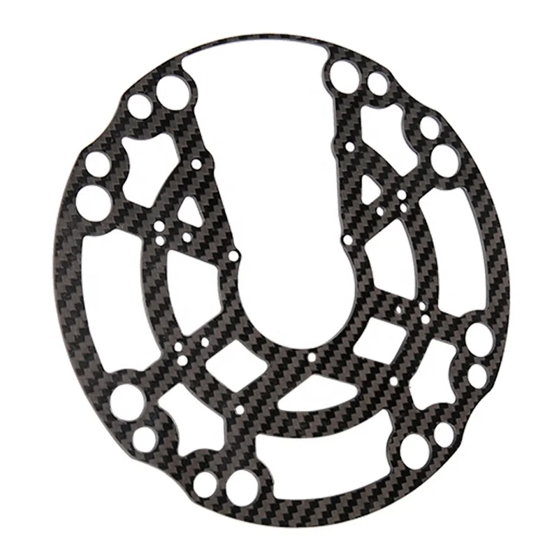 Сделанный на заказ лист для резки с ЧПУ из перфорированного углеродного волокна 3K