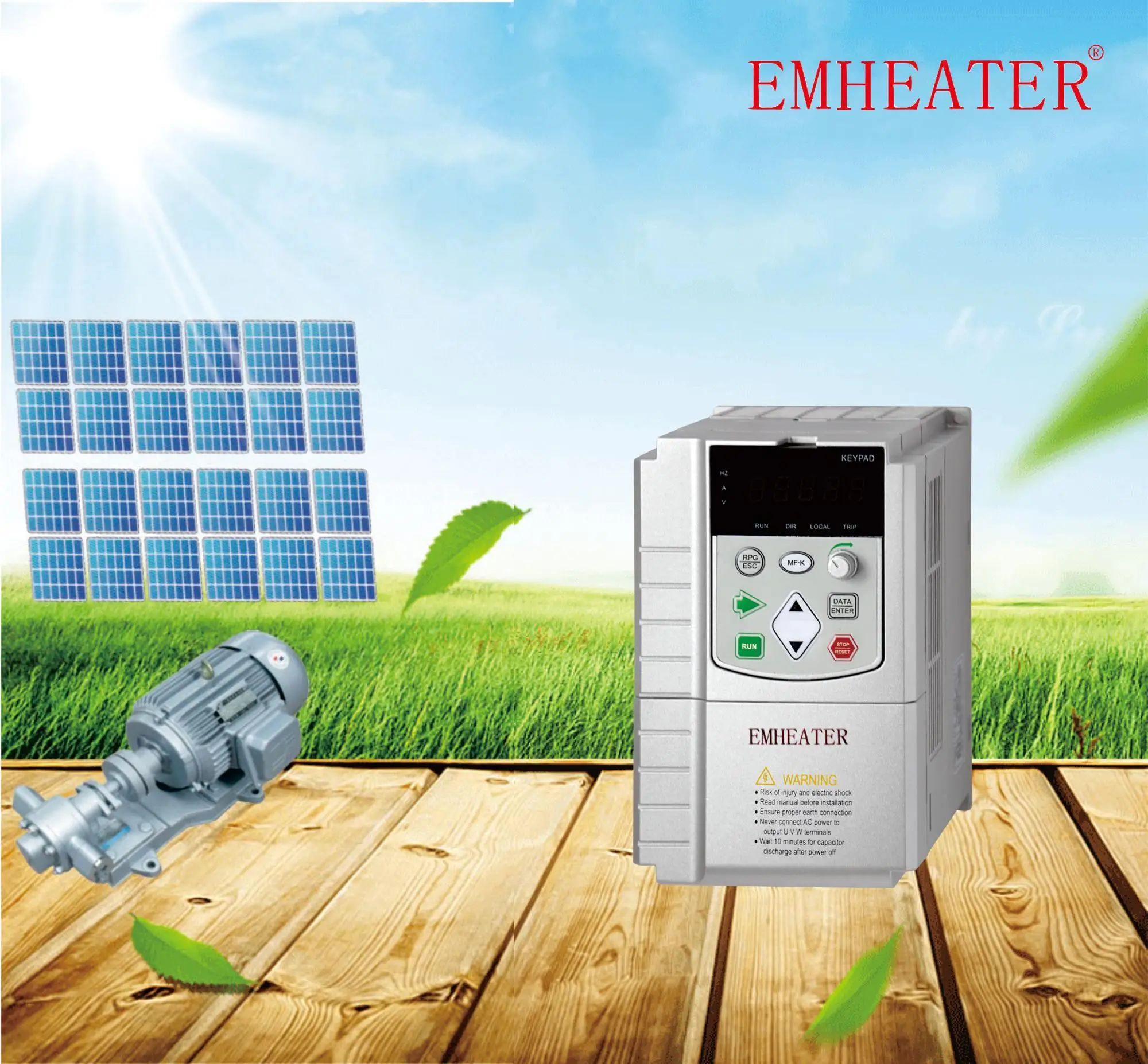 3 phase 5.5KW 450V DC to 650V DC MPPT solar pump inverter drive with automatic operation