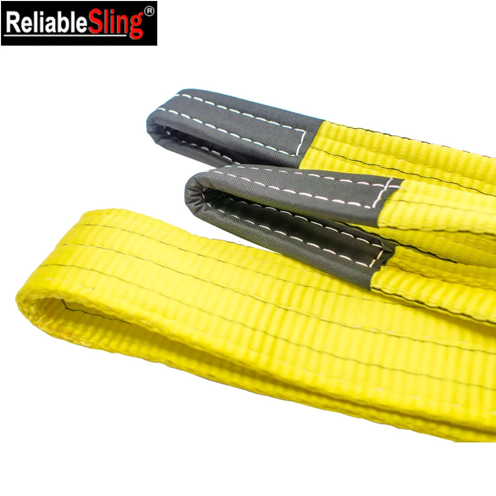 EN 1492-1 Flat Eye Polyester Fabric Belts Lifting Sling