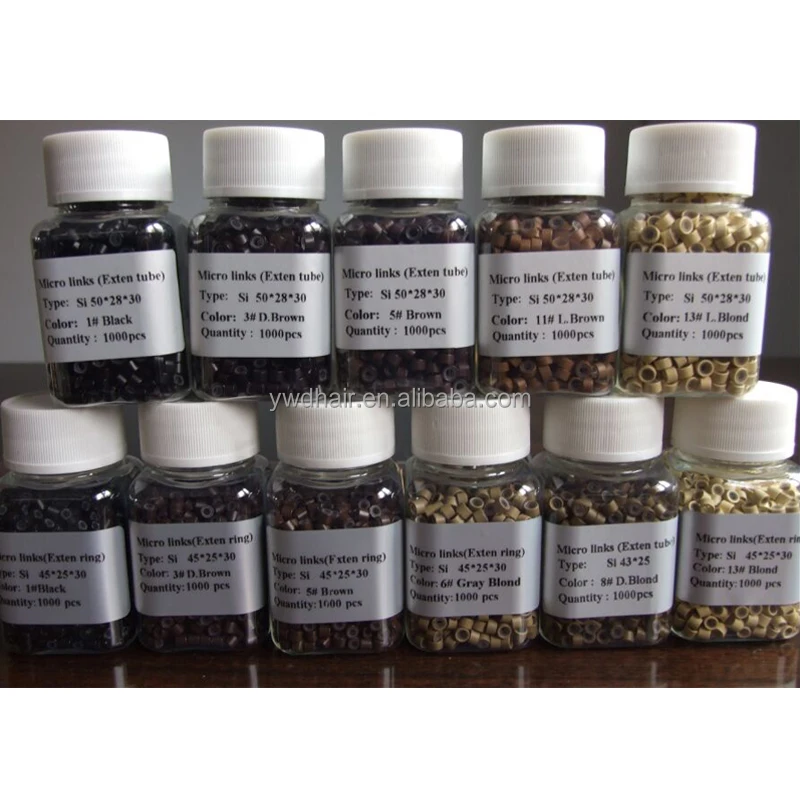 Микро кольца Силиконовые микро кольца медные кольца для наращивания волос