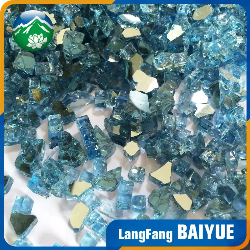 Высокое качество морской синий огонь стекло разбилось