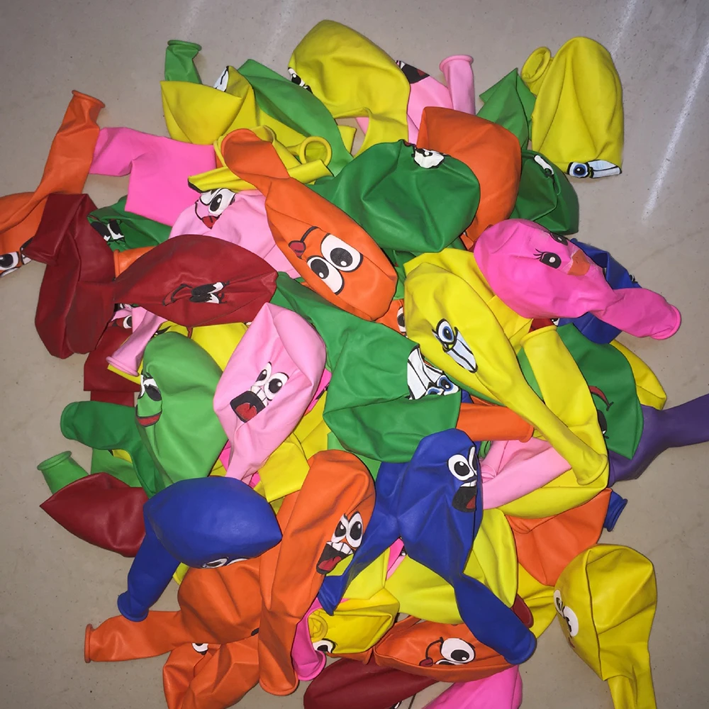 12inch colorful smiling latex balloon