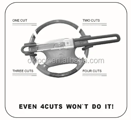 twin-pipe steering wheel lock