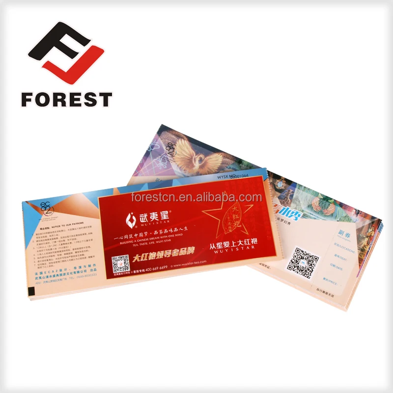 
Printing anti-counterfeit event ticket,barcode event ticket printing,anti-counterfeit entrance ticket 