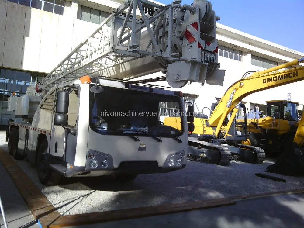 sinomach 36 ton mobile truck crane or together work excavator, loader motor grader or parts