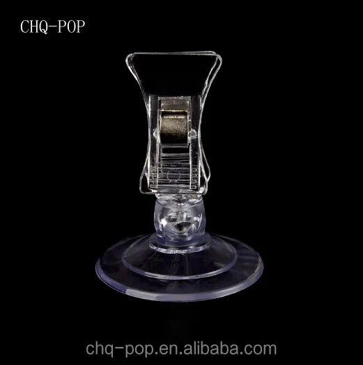 plastic pop suction cup clip holder for price display