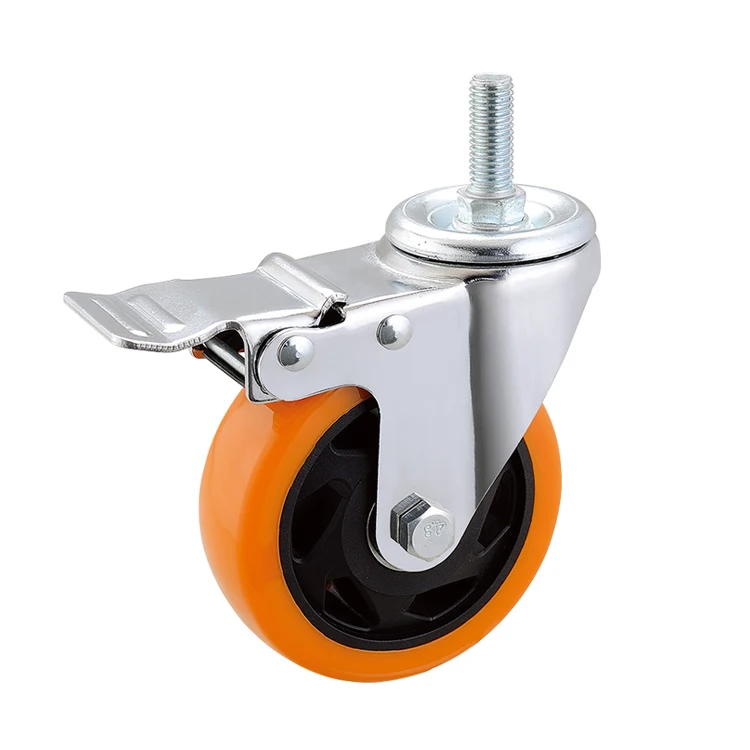 BIAO CASTERS M8 threaded stem TPR CASTER