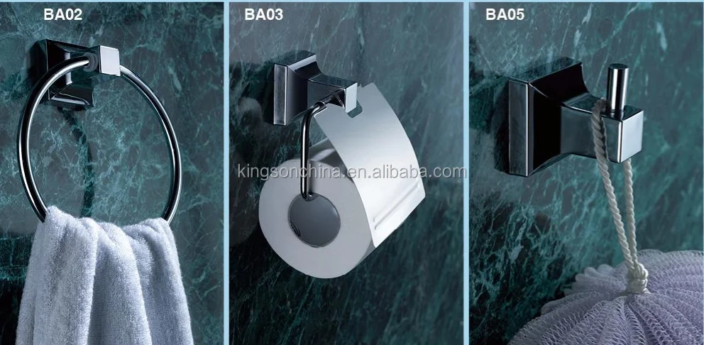 
BA06 ABS bathroom accessories plastic bathroom accessories soap holder toilet paper holder hook 