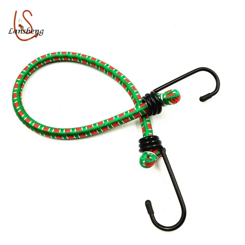 8mm Colorful Cold And Heat Resistant Bungee Cord With Hardened Wire Hook