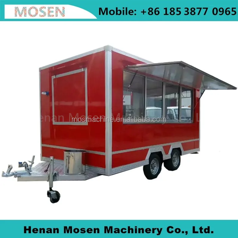 fast food mobile kitchen trailer ice cream vending fast food carts, hot dog cart, food cart for sale