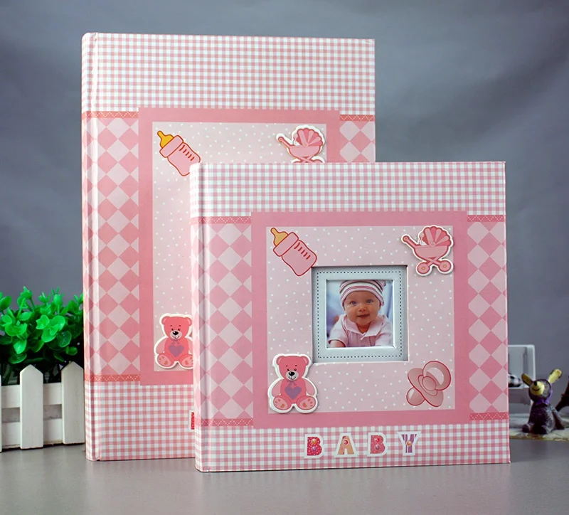 Small design baby photo album paper printing  new born baby photo book 4x6 Paper slip in 200 photos lovely picture album 10*15cm