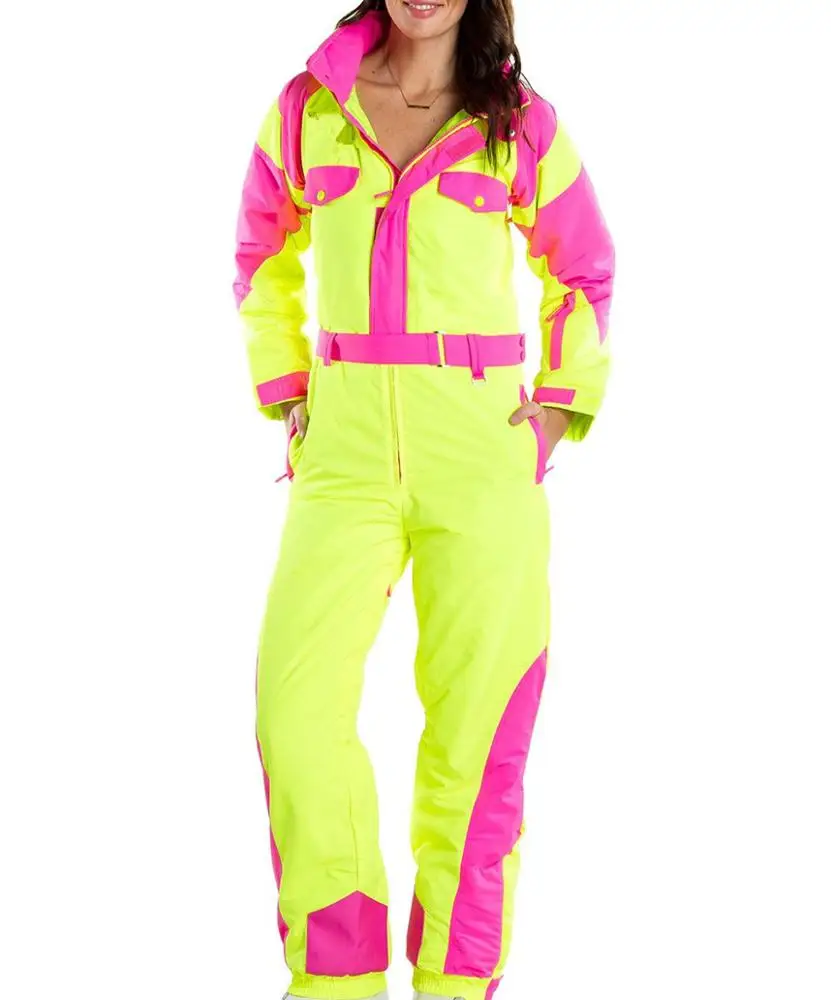 Высококачественные Женские уличные Заводские теплые цельные снежные костюмы, дышащие ветрозащитные цельные снежные костюмы