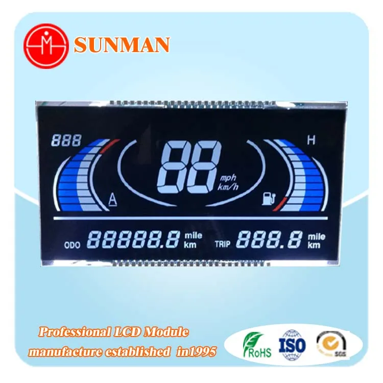 Пользовательский размер, высокая контрастность, ва, сегмент, ЖК спидометр